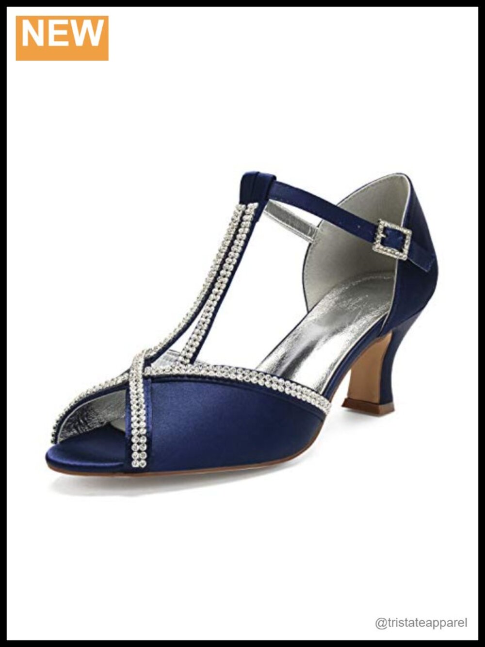 Peep Toe Kitten Heels Satin Ankle Buckle Strap Wedding Pumps